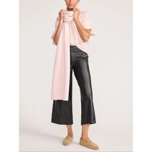 Brochu Walker The Odele Cropped Pant Black Wide Leg Faux Leather Sz XS Chic Sexy